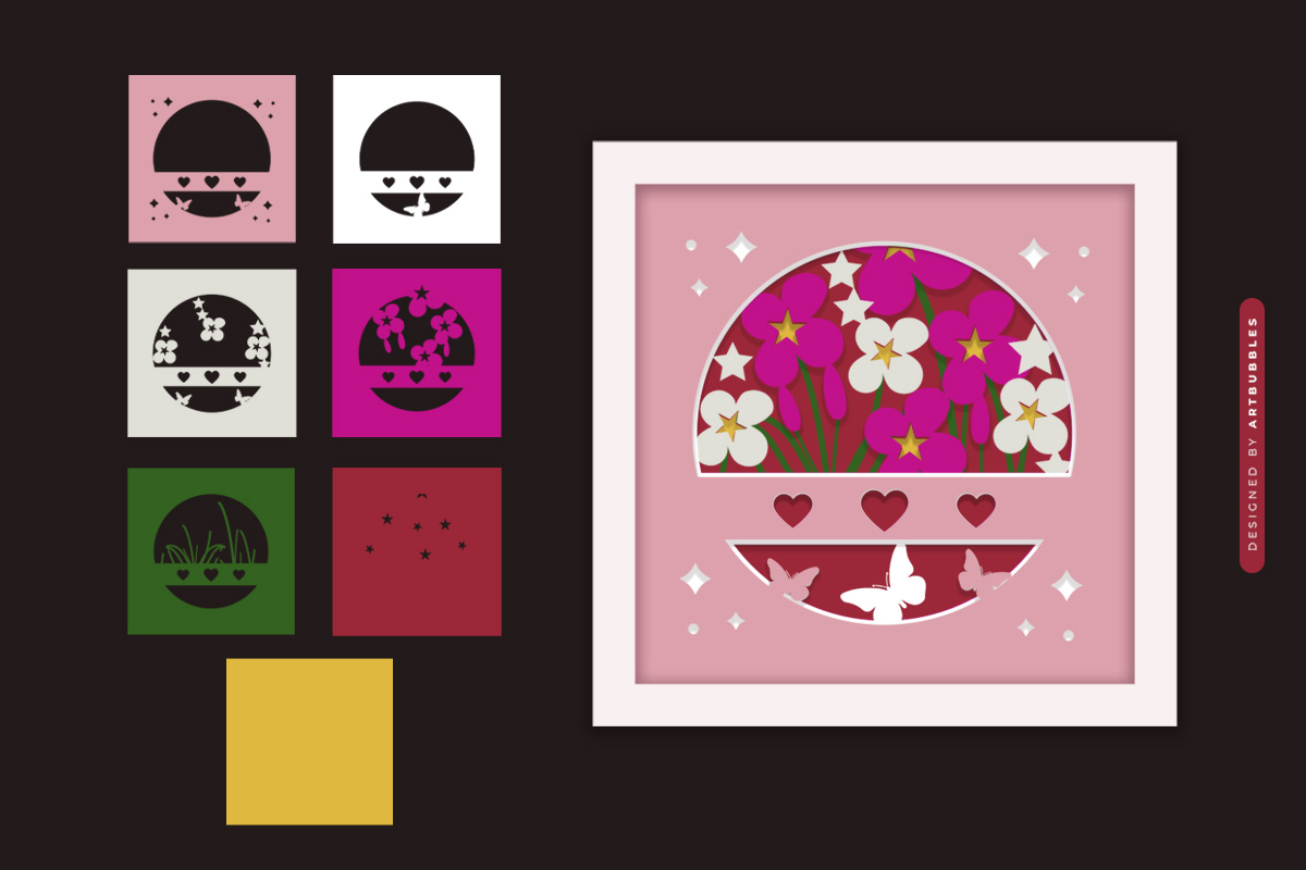 Valentine Layered Shadow Box SVG Bundle Image 6.jpg