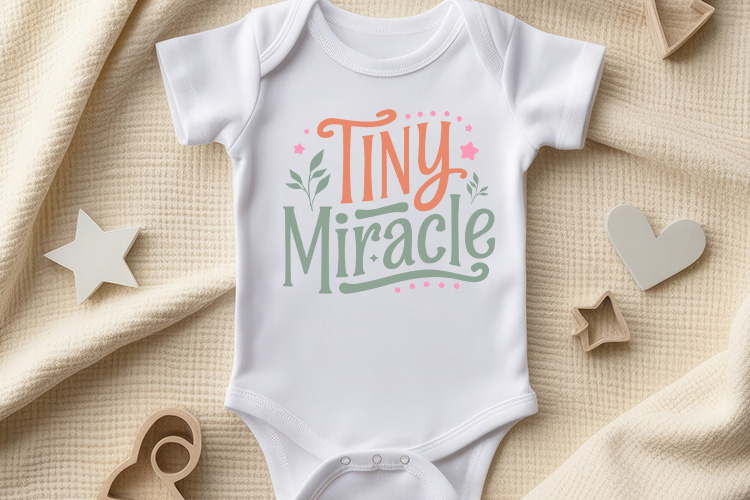 Tiny Miracle - Funny Baby Design SVG DXF EPS PNG Bodysuit Mockup Image.jpg