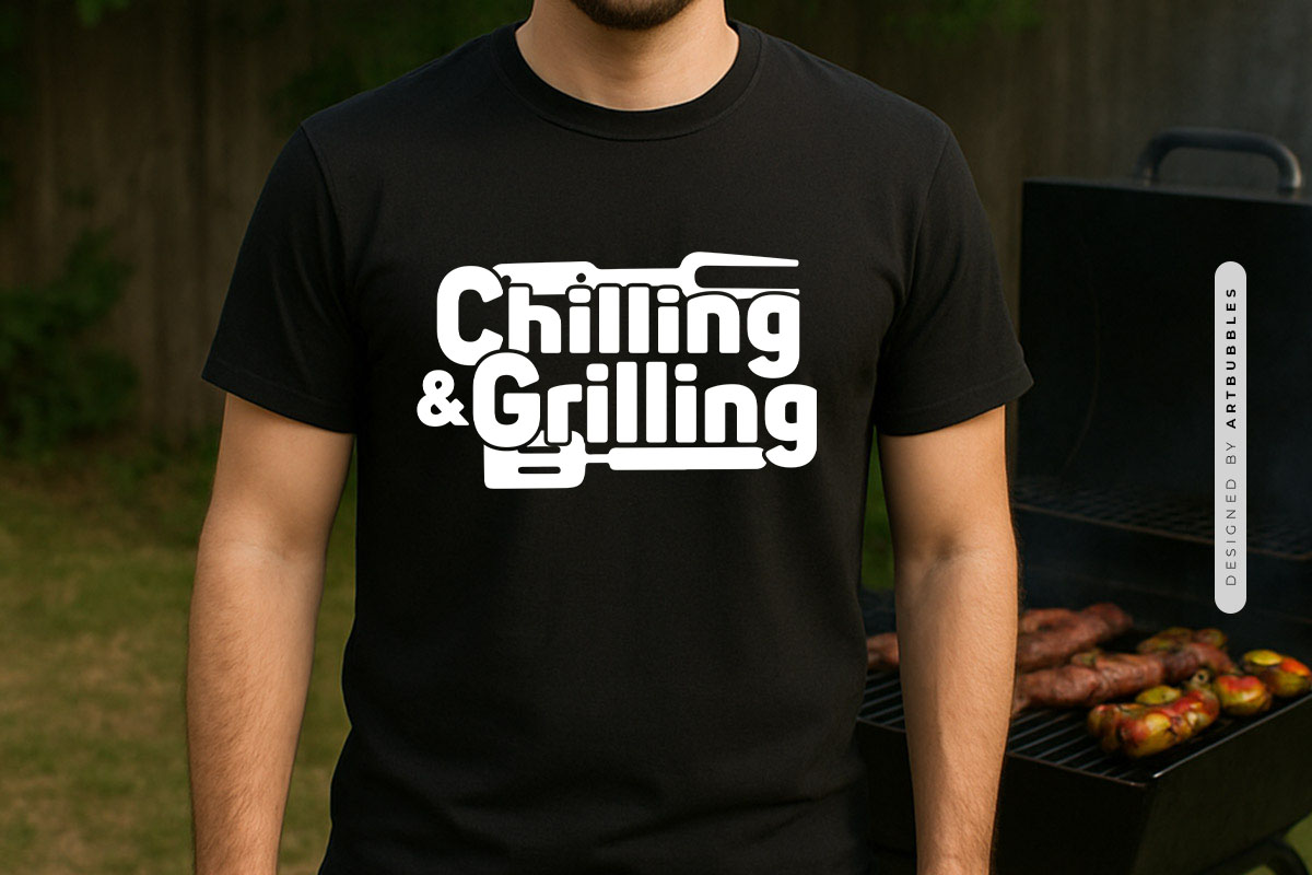 Chilling & Grilling SVG File Tshirt Mockup Image.jpg