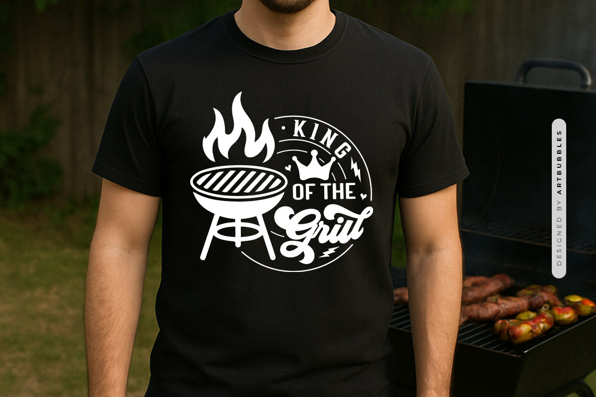 King of the Grill SVG File Tshirt Mockup Image.jpg