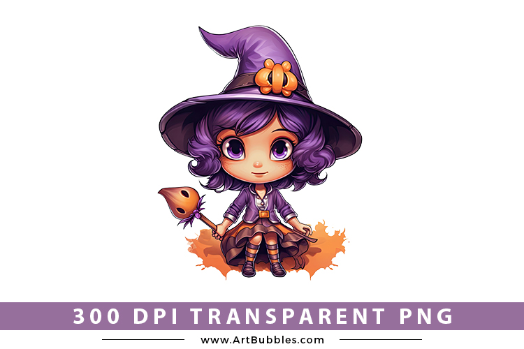 Baby Witch PNG Sublimation Design