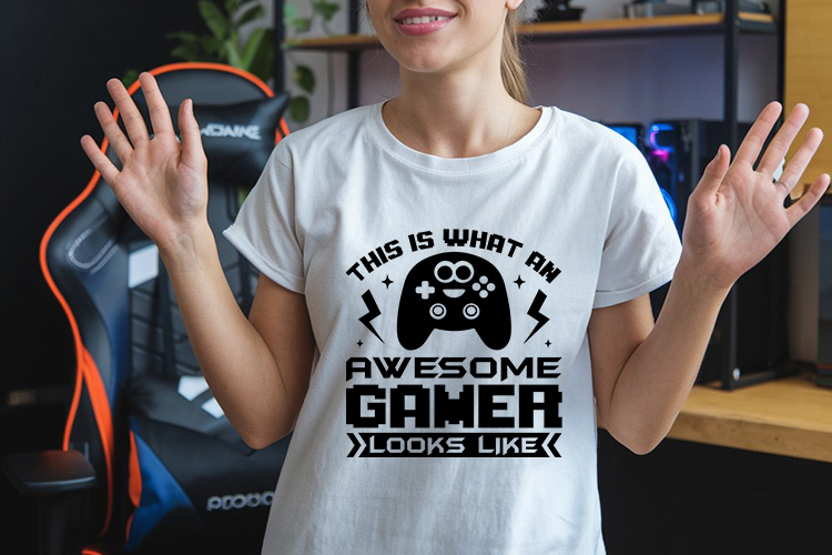 This is What an Awesome Gamer Looks Like SVG Shirt Mockup Image.jpg