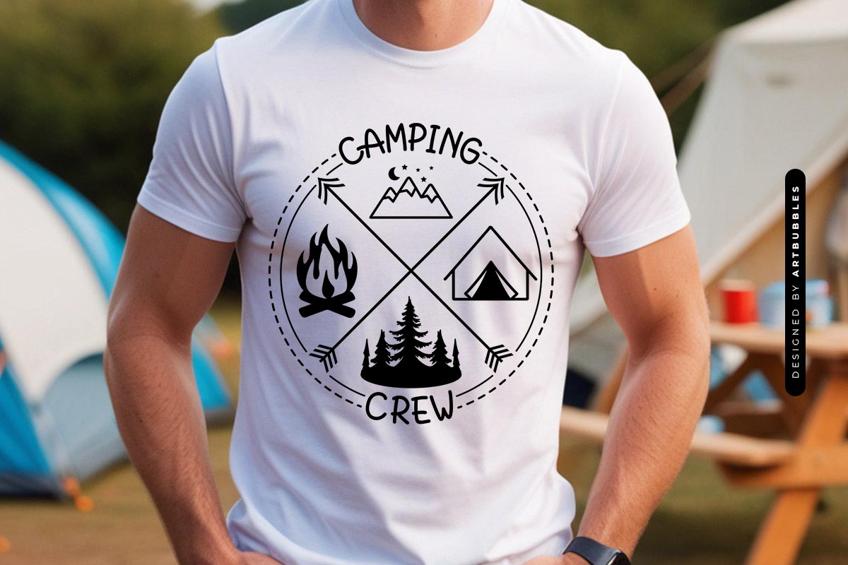 Camping Crew Cut File SVG, DXF, EPS, PNG