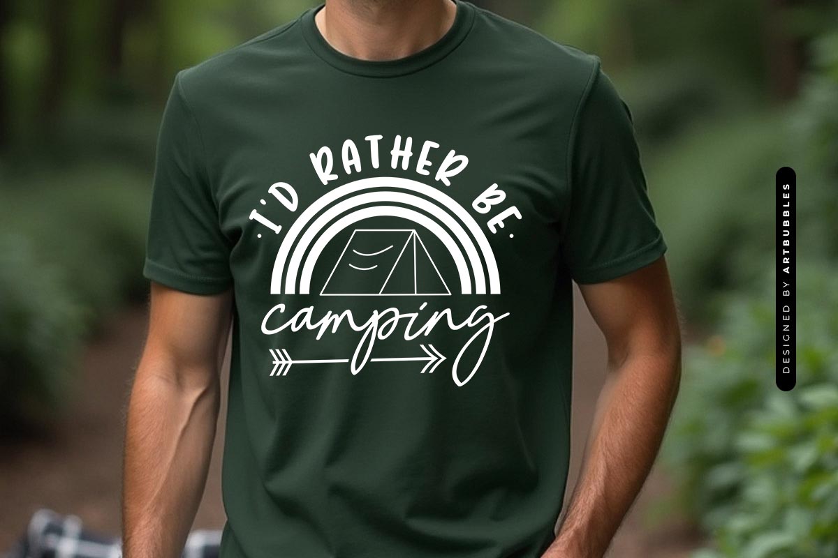 I'd Rather Be Camping SVG Design