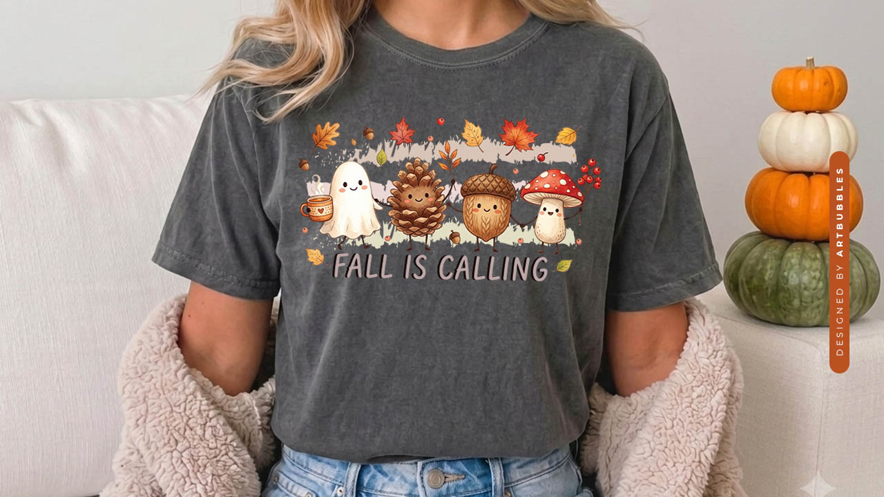 Stripe Fall is Calling Sublimation PNG Design T-shirt Mockup image.jpg