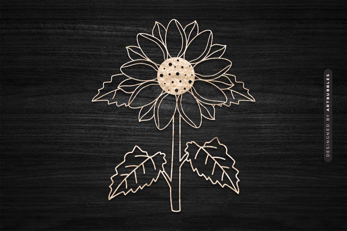 Laser Cut Sunflower SVG Design Image 3.jpg