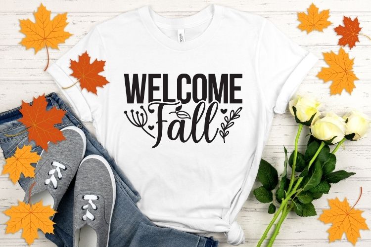 Welcome Fall Pumpkin SVG Vector tshirt Mockup Image.jpg