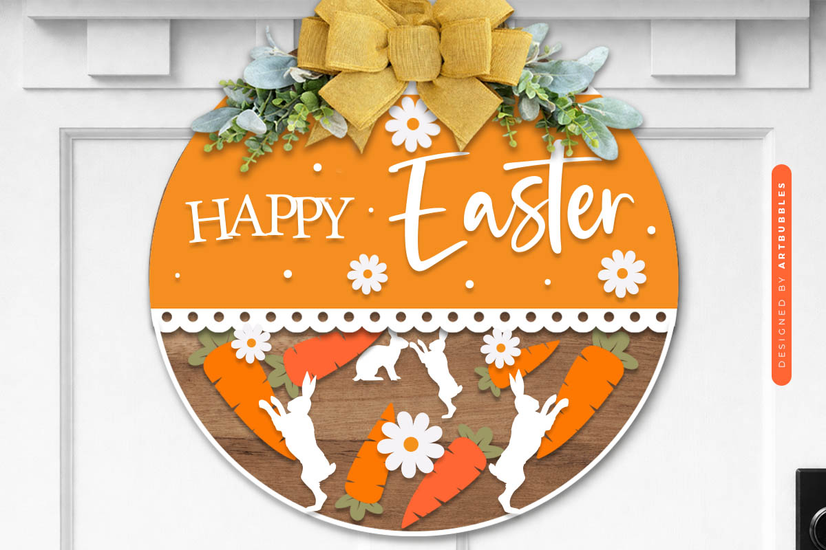 Layered Happy Easter Door Hanger SVG Image.jpg