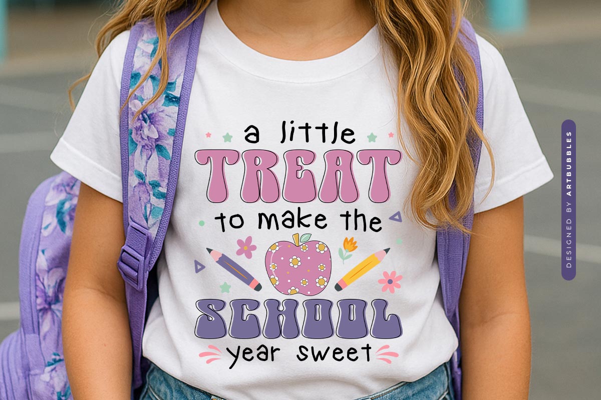 A Little Treat to Make the School - Retro Back to School PNG