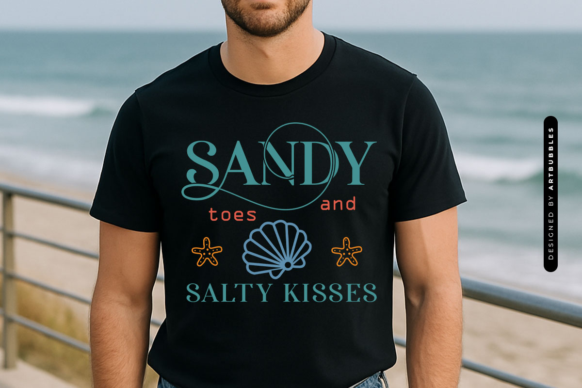 Sandy Toes and Salty Kisses - Summer SVG Tshirt Mockup Image.jpg