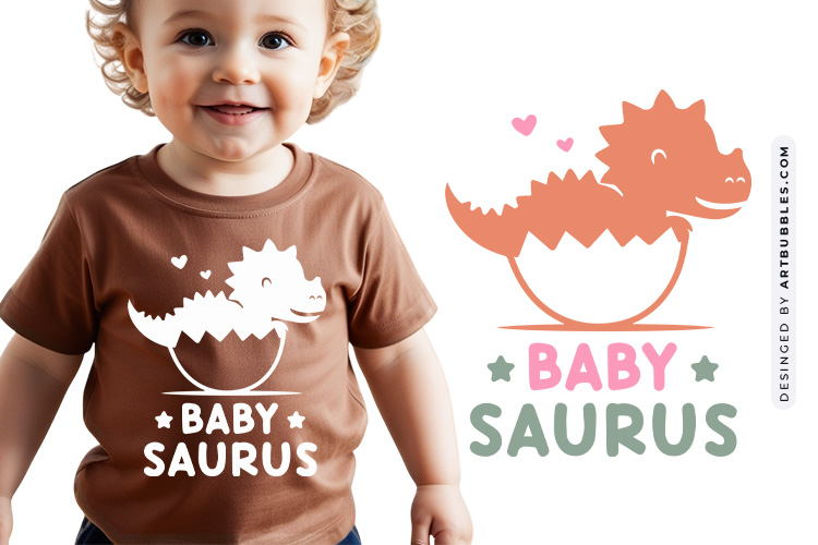 Humorous Baby Saurus SVG Cut File