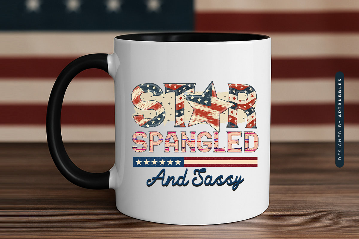 Star Spangled and Sassy - 4th of July PNG Sublimation Mug Mockup Image.jpg