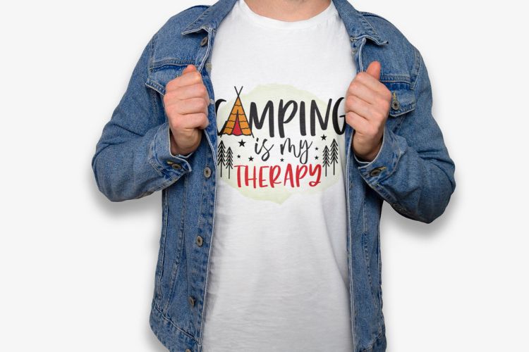 Camping is My Therapy PNG Sublimation Print Tshirt Mockup Image.jpg