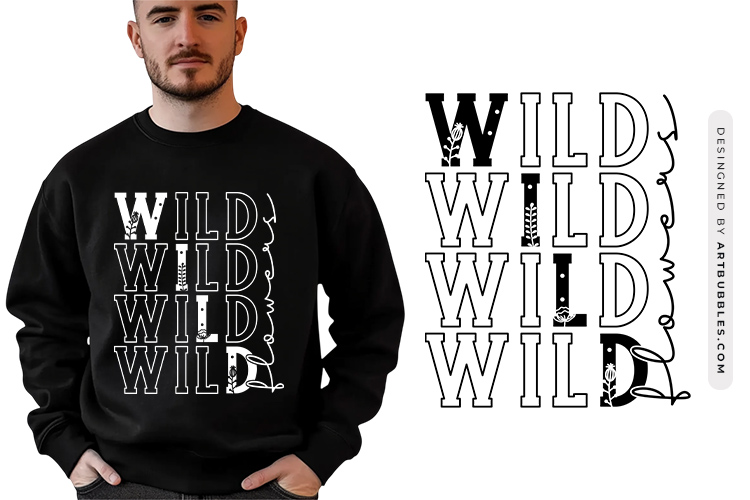 Wild Flowers SVG, DXF, PNG, EPS Vector