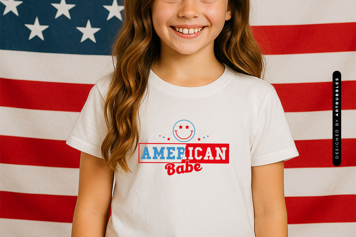 American Babe - 4th of July SVG Design Tshirt Mockup Image.jpg