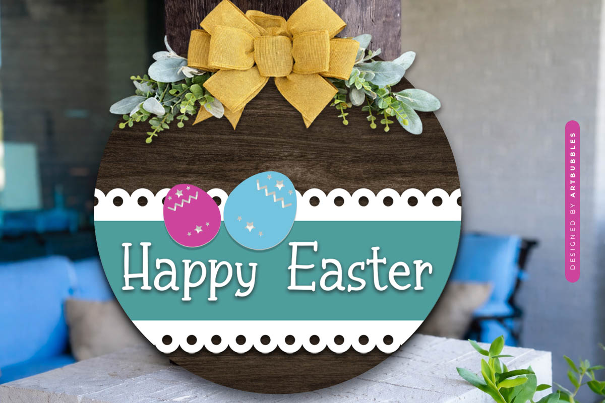 Easter Bunny Welcome Sign SVG Bundle Image 5.jpg