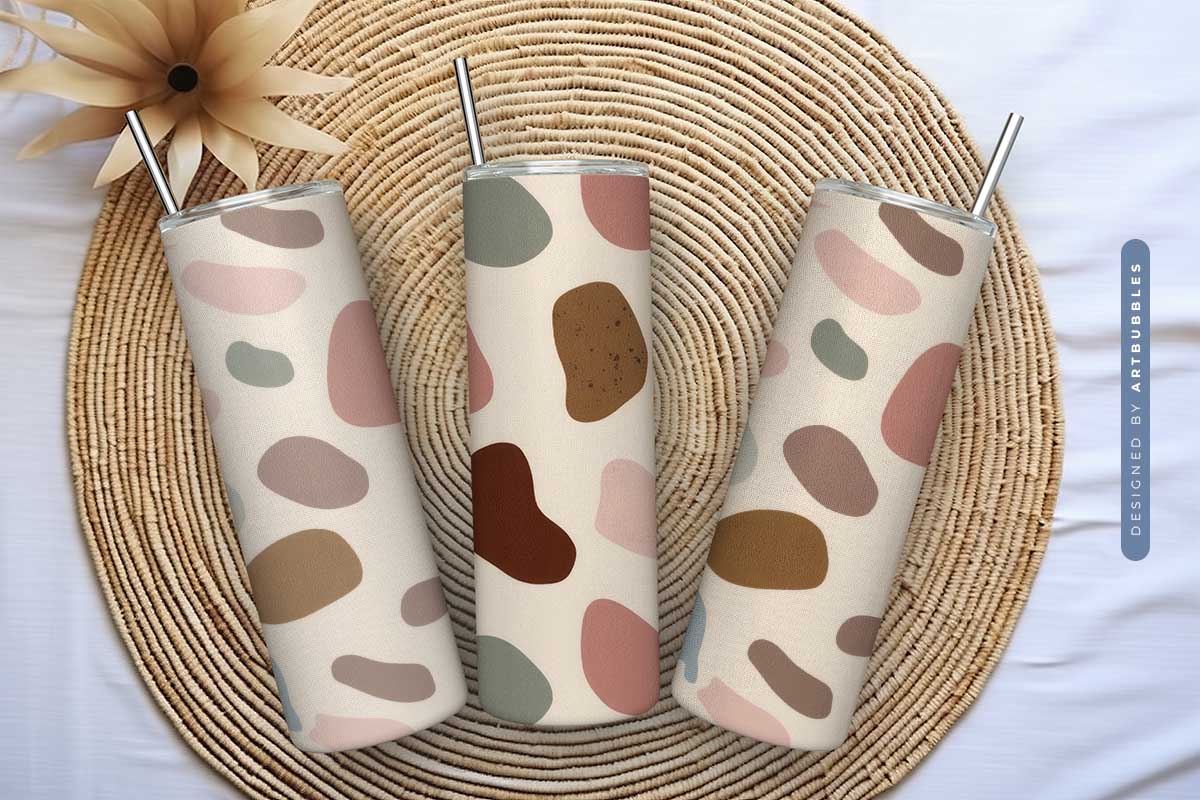 Abstract Boho Tumbler Wrap Sublimation Design image 3.jpg