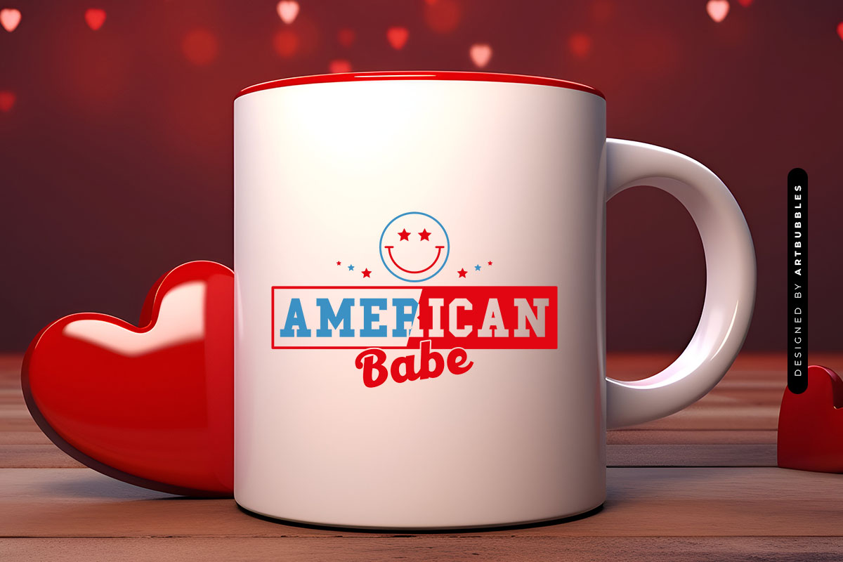 American Babe - 4th of July SVG Design Mug Mockup Image.jpg