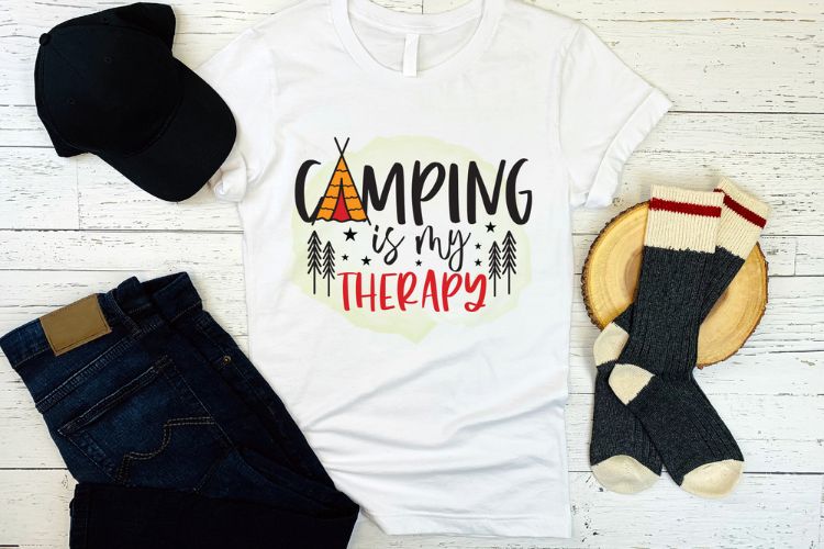 Camping is My Therapy PNG Sublimation Print Shirt Mockup Image.jpg