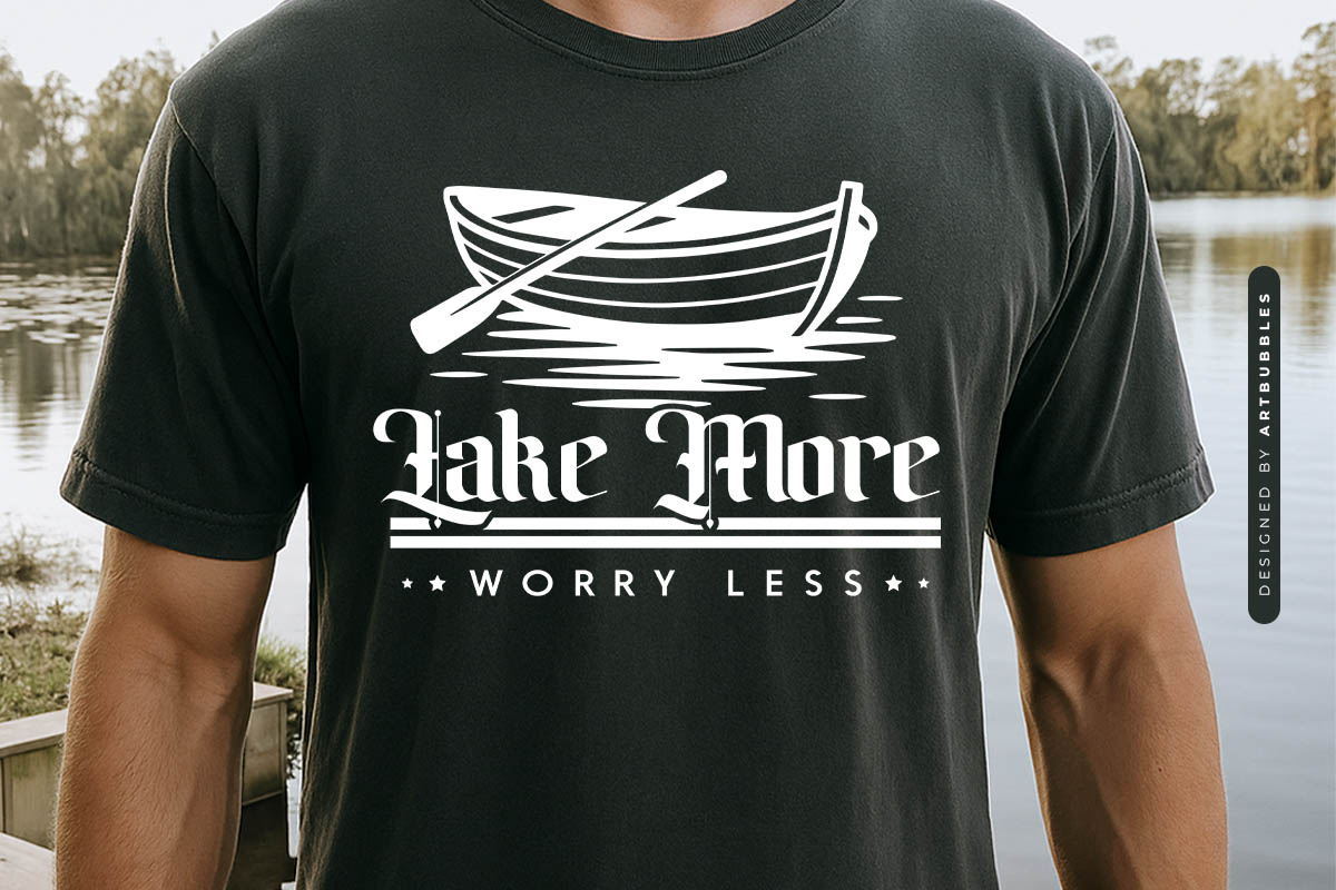 Lake More Worry Less SVG Design Tshirt Mockup Image.jpg