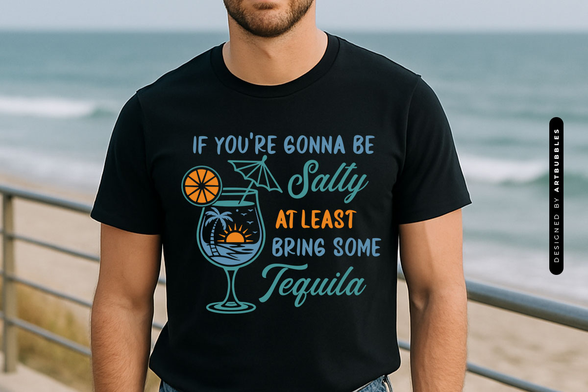 If You're Gonna be Salty - Summer Cocktail SVG Tshirt Mockup Image.jpg