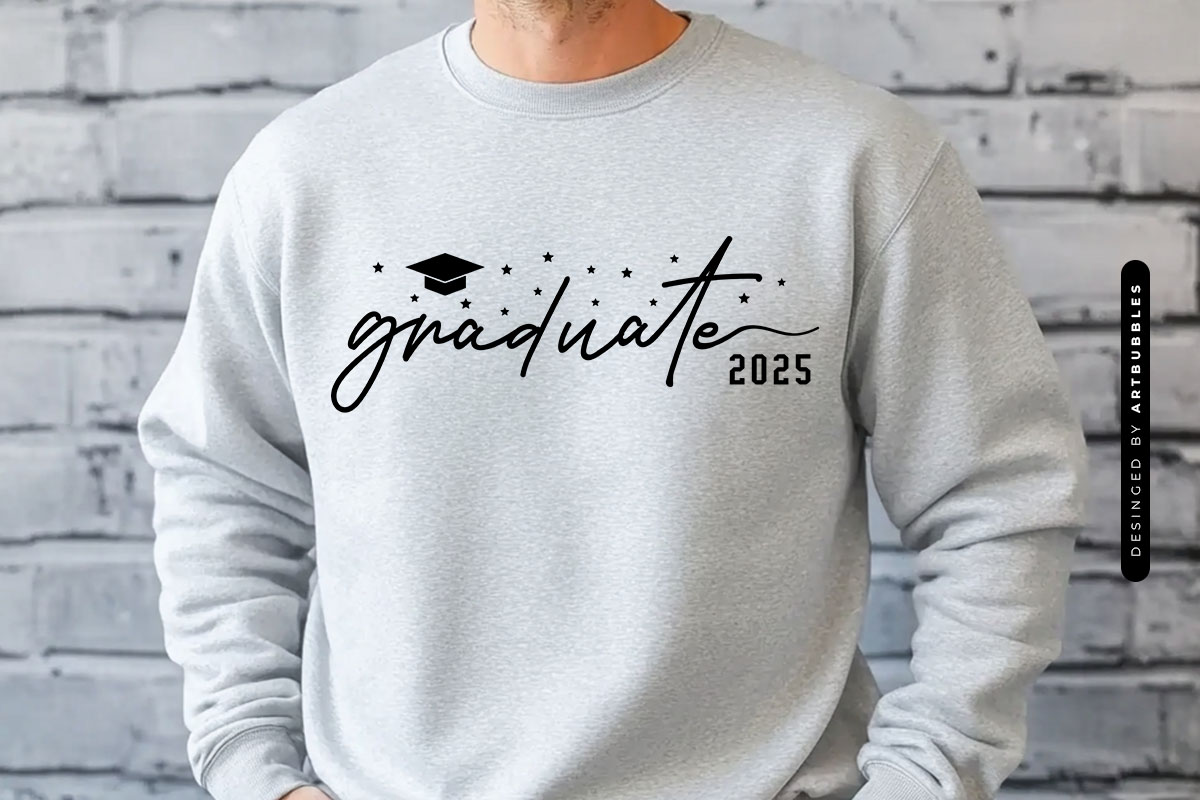 Graduate 2025 SVG, DXF, PNG, EPS File Tshirt Mockup Image.jpg