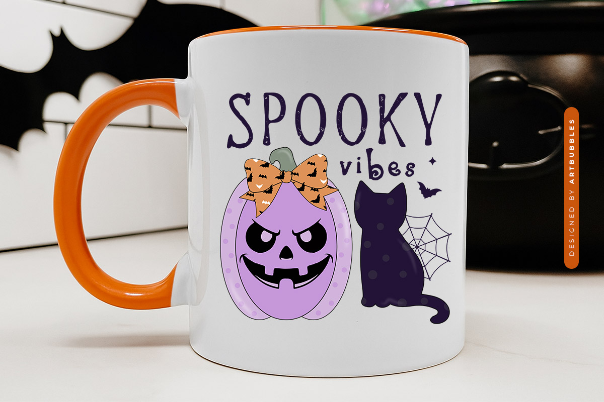 Spooky Vibes - Halloween Sublimation PNG Design Mug Mockup Image.jpg