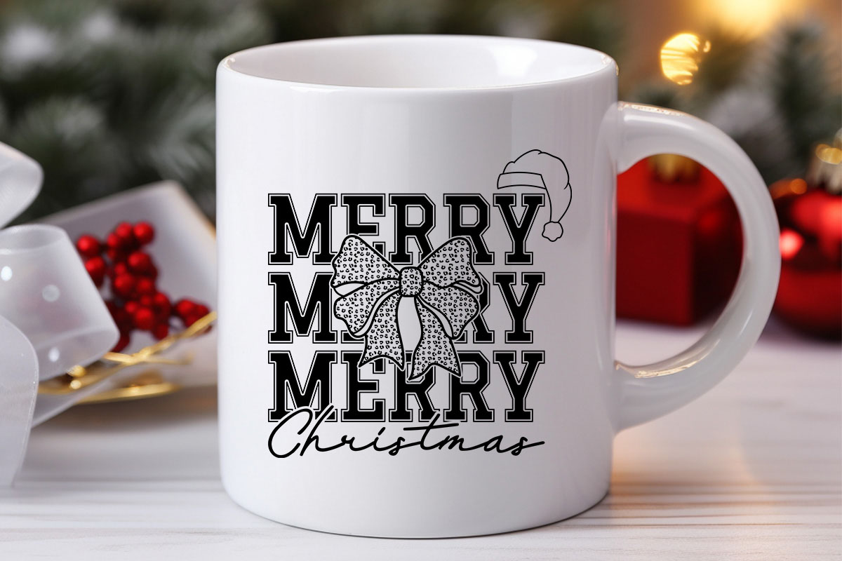 Coquette Bow Merry Christmas SVG Mug Mockup image.jpg