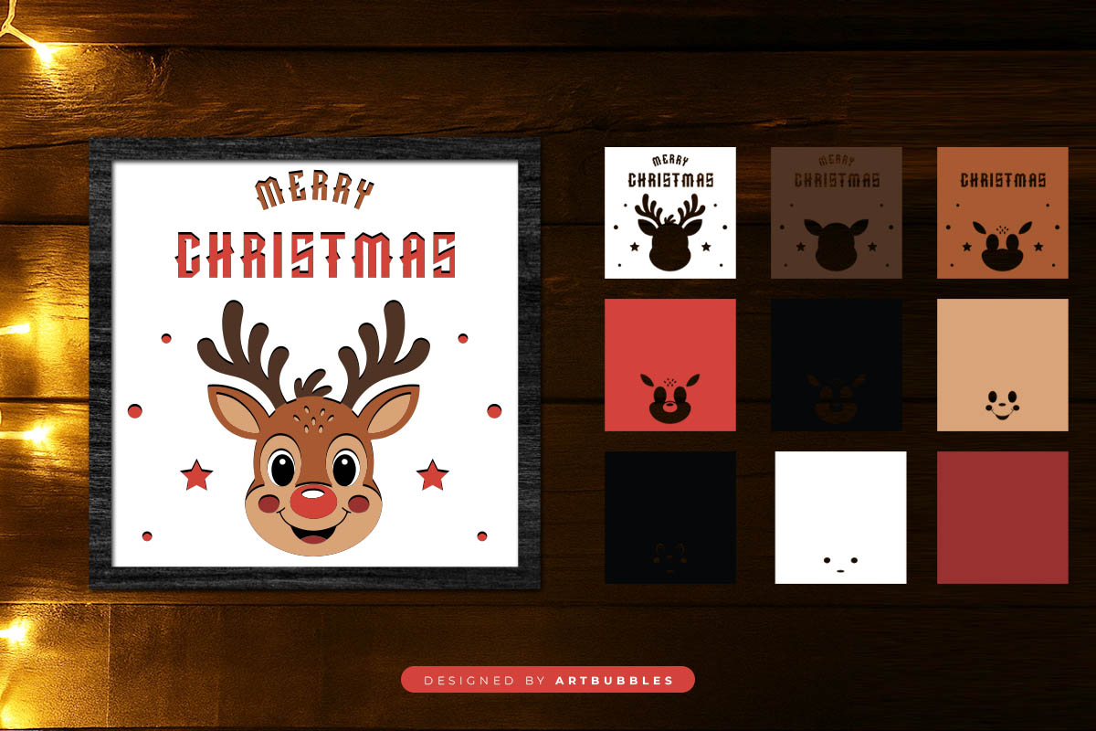 Layered Reindeer Christmas Shadow Box SVG Image 2.jpg