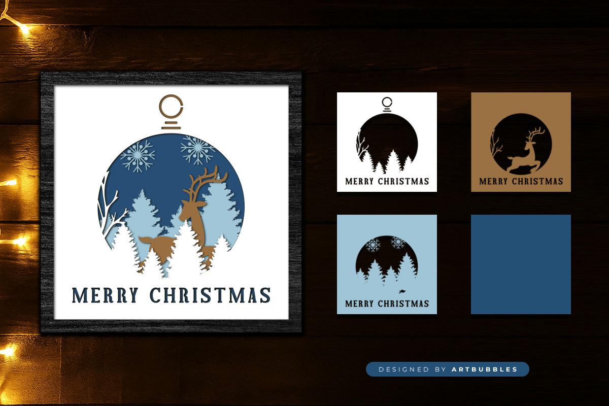 Merry Christmas Layered Shadow Box SVG Image 2.jpg