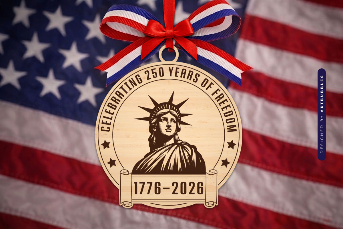 250 Years of Freedom Statue Laser Cut SVG Image.jpg