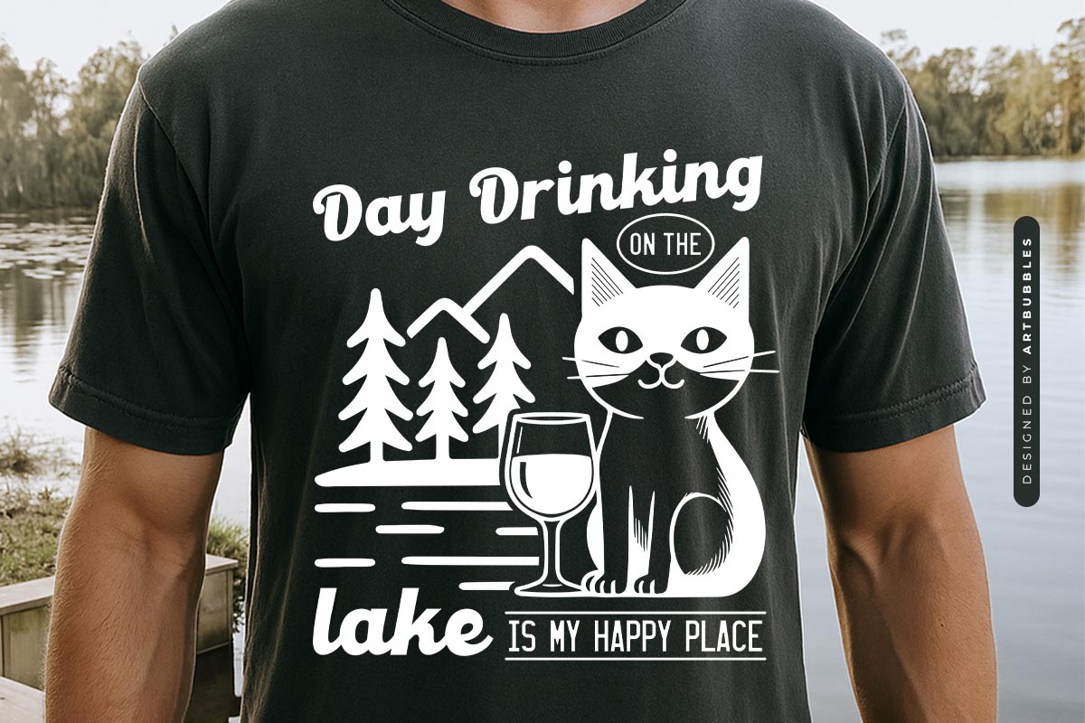 Day Drinking on the Lake is My Happy Place SVG Tshirt Mockup Image.jpg