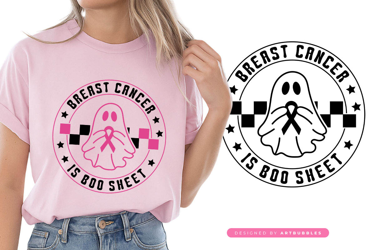Breast Cancer is Boo Sheet Retro SVG