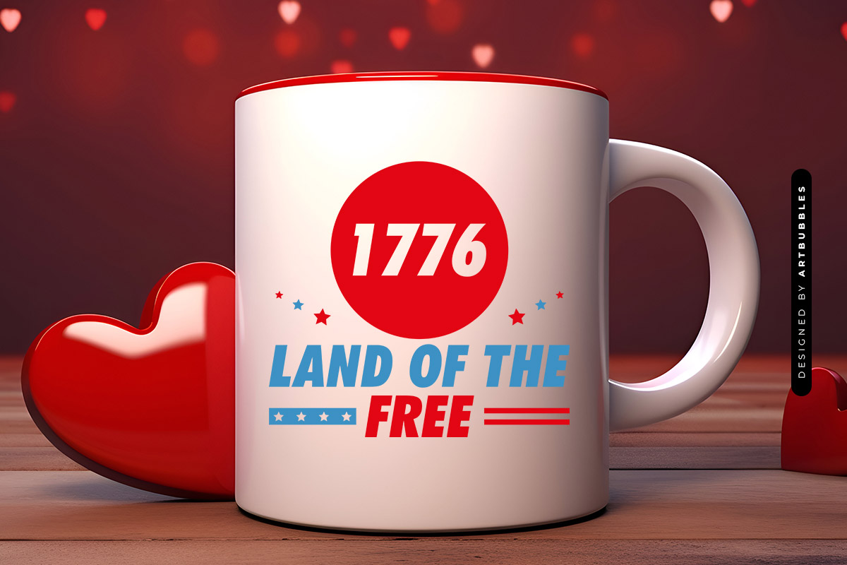 1776 Land of the Free - 4th of July SVG Mug Mockup Image.jpg