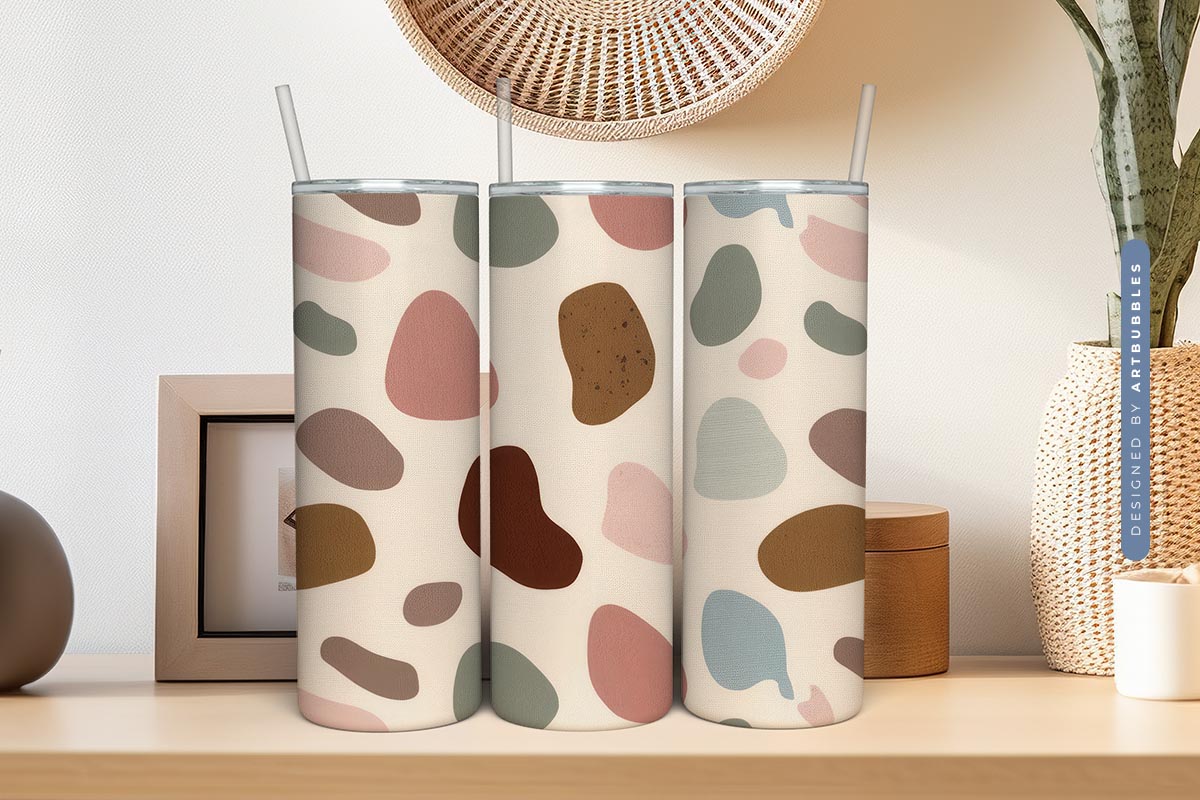 Abstract Boho Tumbler Wrap Sublimation Design Image 2.jpg