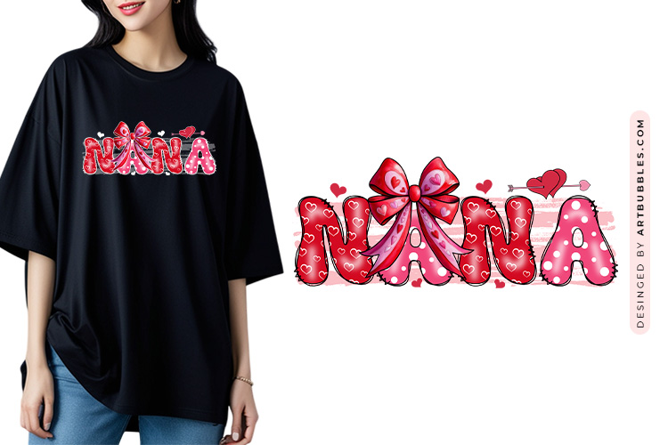 Nana - Coquette Valentines Sublimation Design