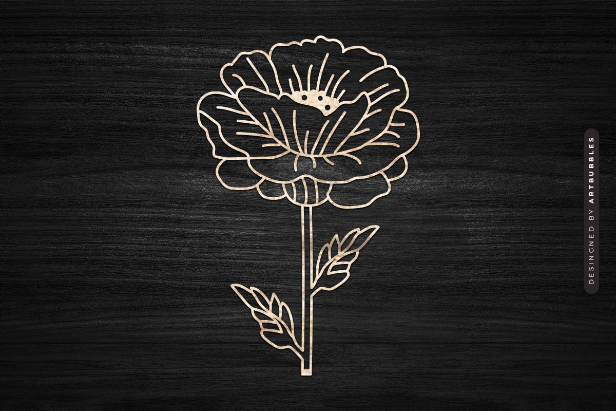 Peony Laser Cut Wildflower SVG File Image 3.jpg