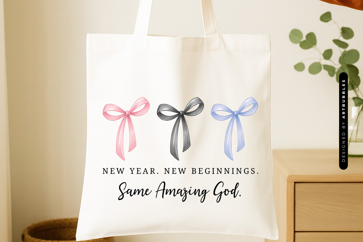 New Year New Beginnings Same Amazing God PNG Sublimation Tote bag Mockup Image.jpg