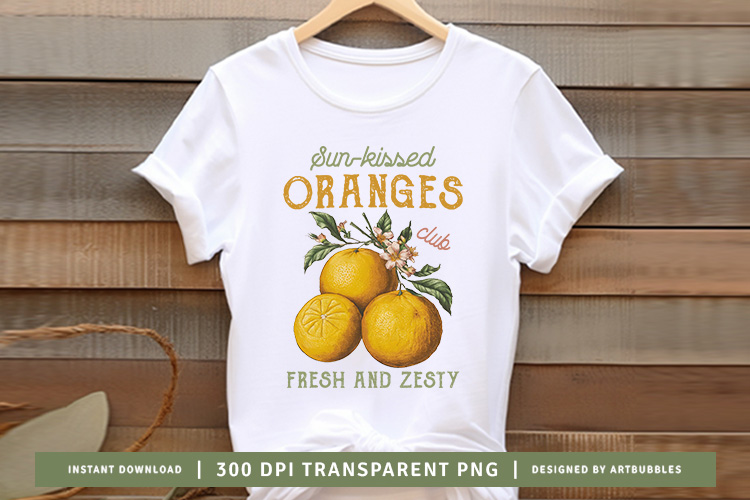 Oranges Club - Vintage Fruit Sublimation Design Shirt Mockup Image.jpg