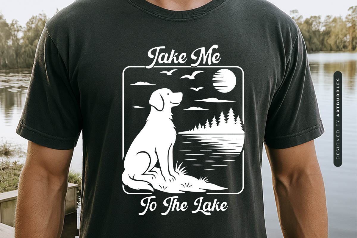 Take Me to the Lake SVG PNG Tshirt Mockup Image.jpg