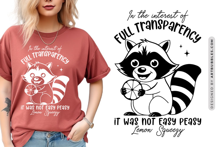 In The Interest of Full Transparency - Raccoon SVG Vector