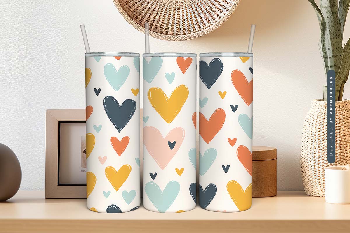 Boho Heart 20oz Skinny Tumbler Sublimation Image 2.jpg