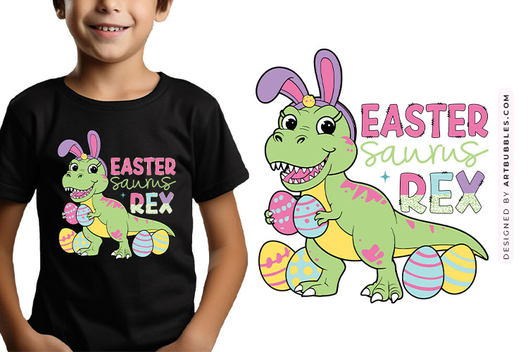 Easter Saurus Rex Sublimation PNG