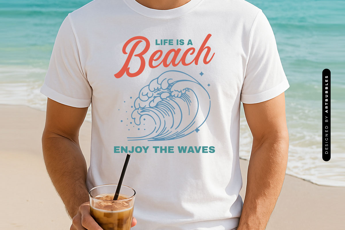 Life is a Beach Enjoy the Waves - SVG Summer Shirt Mockup Image.jpg
