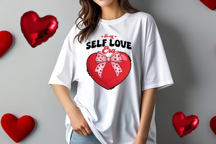 In My Self Love Era - Cute Coquette Valentine Sublimation Tshirt Mockup Image.jpg