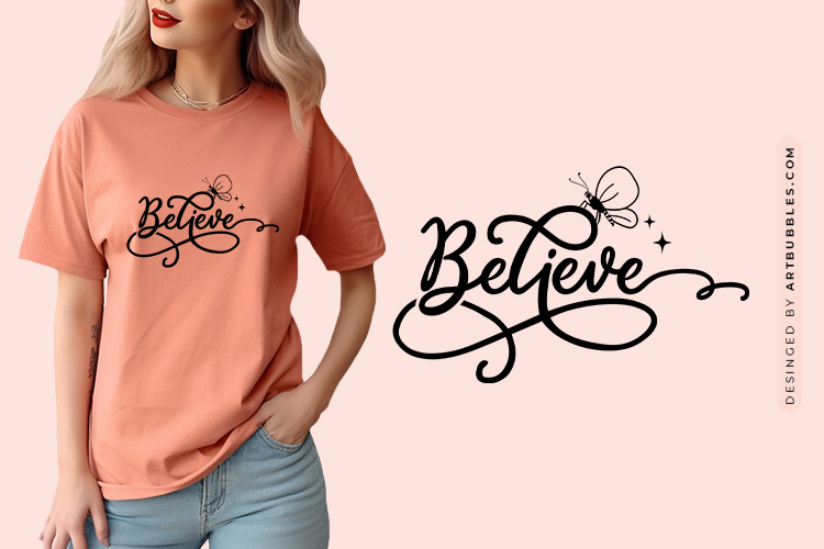 Believe - Free Butterfly SVG Cut File Image.jpg