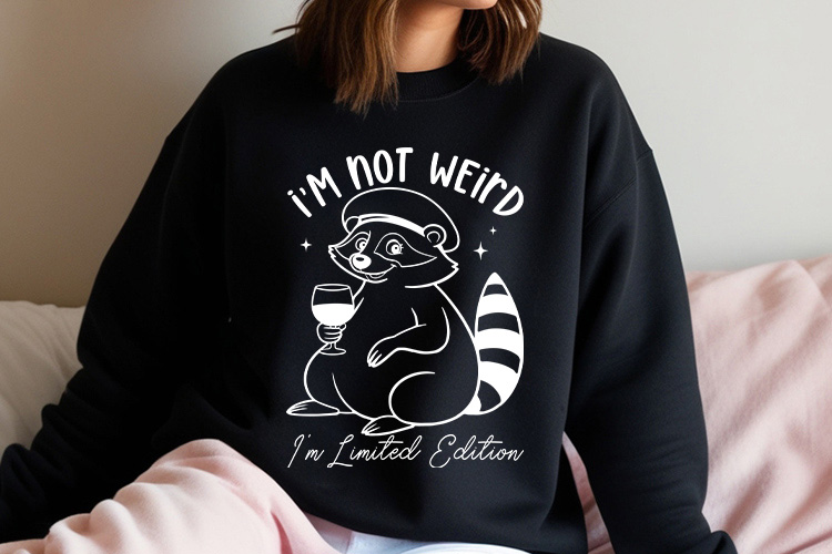 I'm Not Weird I'm Not Addition - Sarcastic Raccoon SVG Sweatshirt Mockup image.jpg