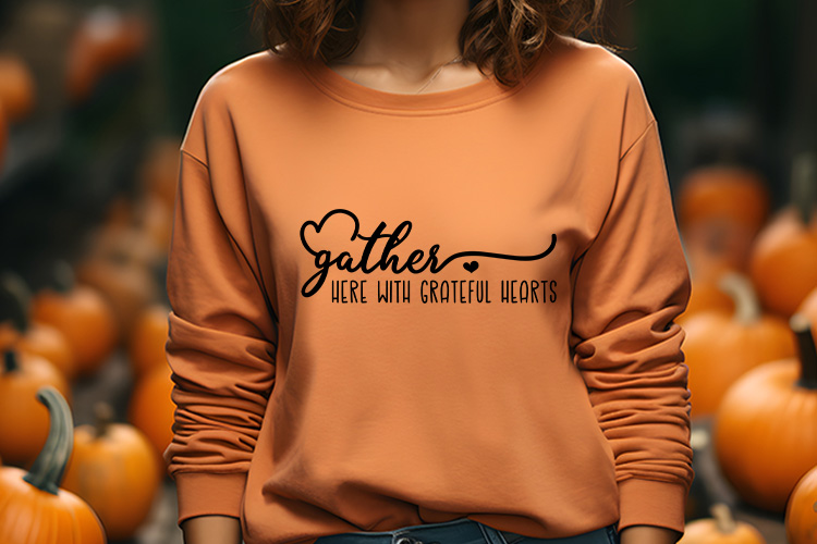 Gather Here with Grateful Hearts - Thanksgiving SVG Sweatshirt Mockup Image 2.jpg