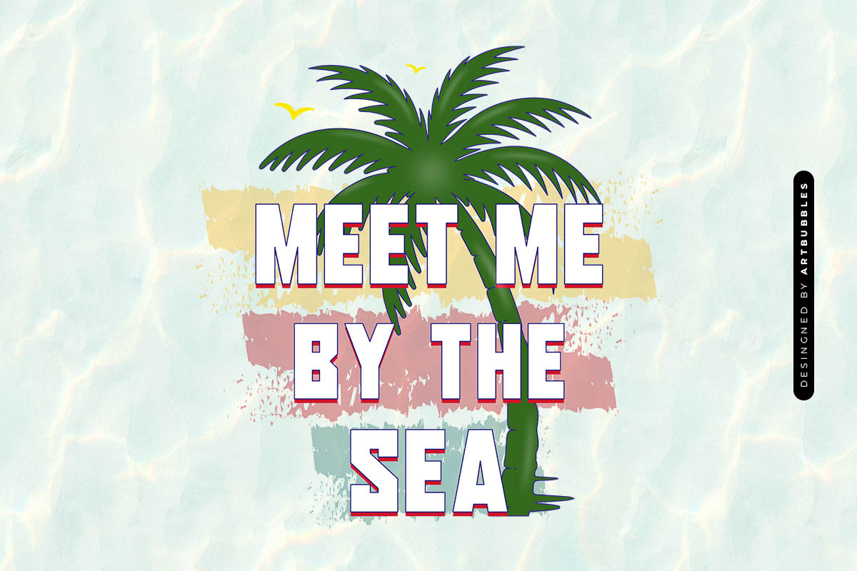Meet Me by the Sea - Funny Summer Sublimation Image.jpg