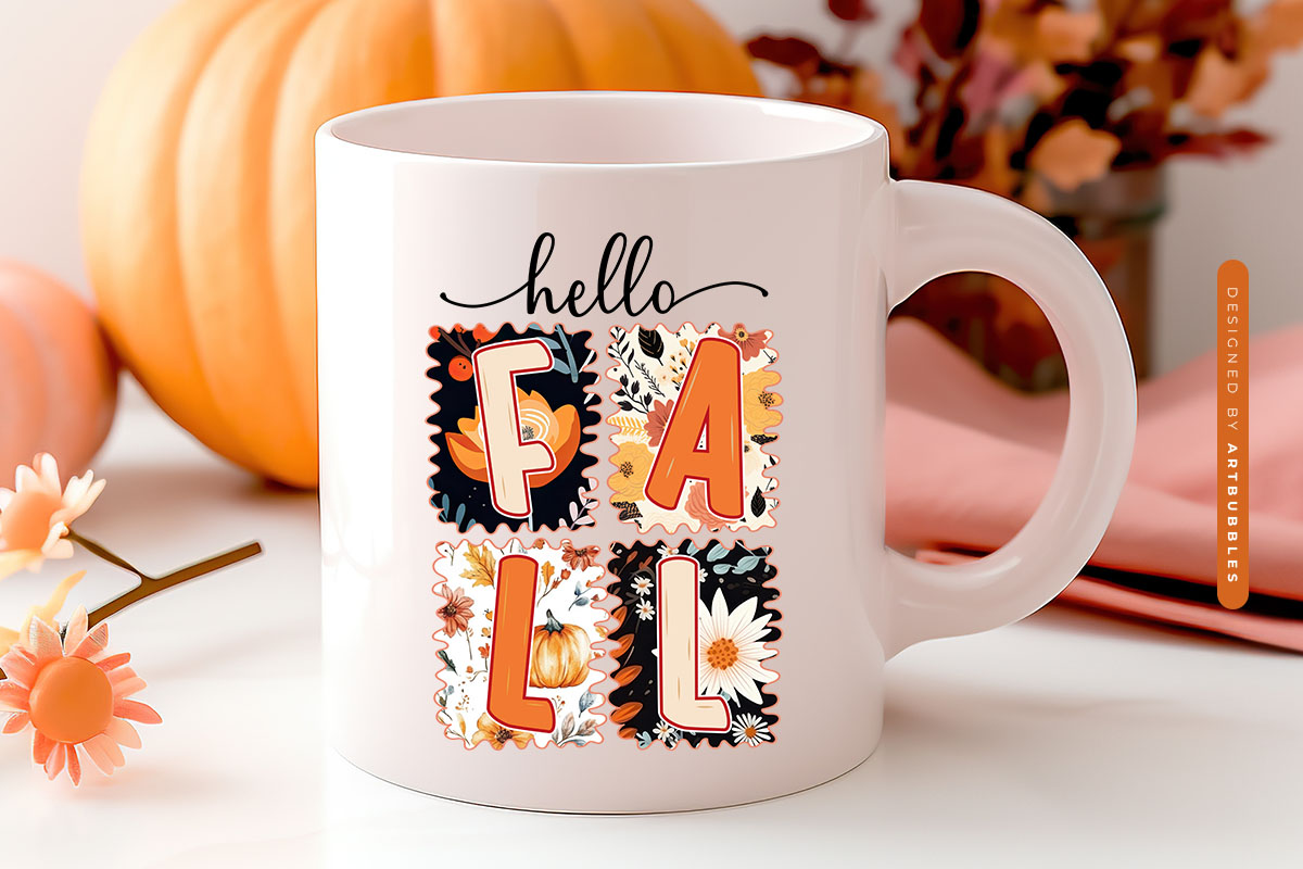 Preppy Floral Hello Fall Sublimation Design Mug Mockup Image.jpg